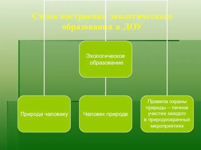 Схема построения экологического образования в ДОУ