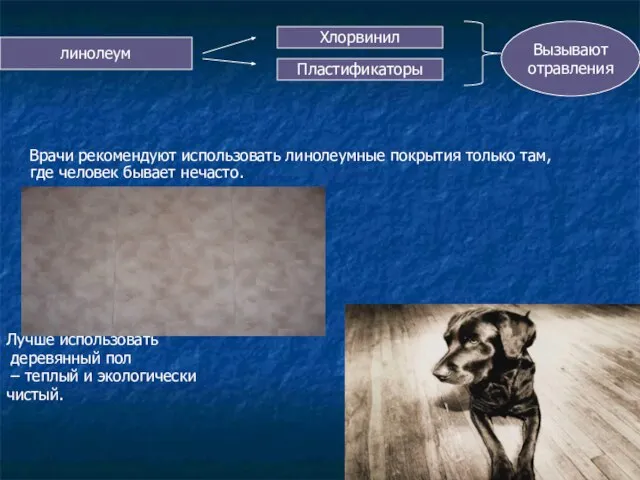 линолеум Хлорвинил Пластификаторы Вызывают отравления Врачи рекомендуют использовать линолеумные покрытия только там,