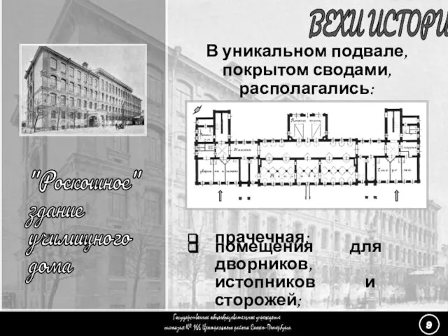 (9) «Роскошное здание» - 2 ВЕХИ ИСТОРИИ "Роскошное" здание училищного дома В