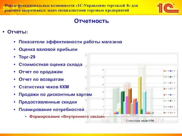 Отчеты: Показатели эффективности работы магазина Оценка валовой прибыли Торг-29 Стоимостная оценка склада