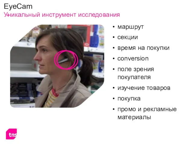 EyeCam Уникальный инструмент исследования маршрут секции время на покупки conversion поле зрения
