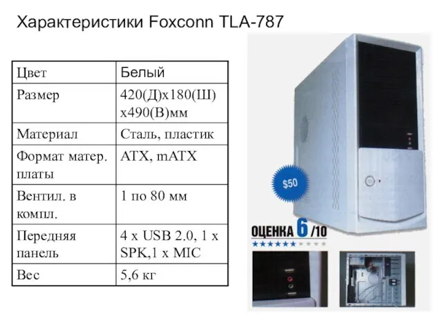 Характеристики Foxconn TLA-787