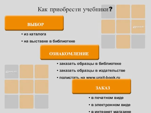 Как приобрести учебники? ВЫБОР • из каталога • на выставке в библиотеке