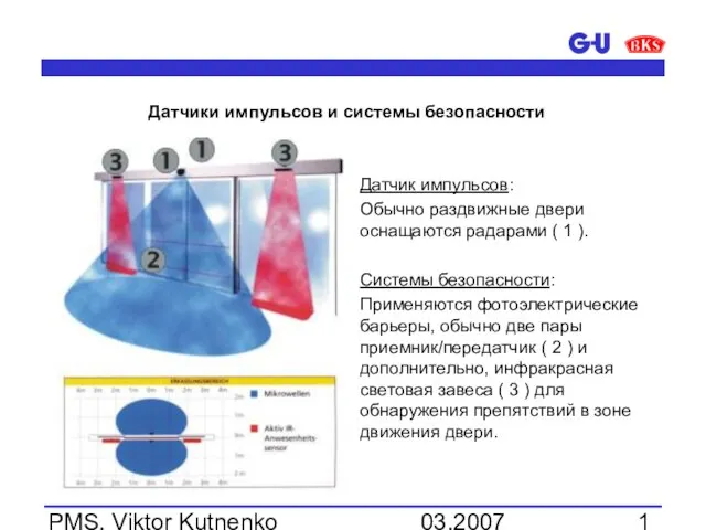 03.2007 PMS, Viktor Kutnenko Датчики импульсов и системы безопасности Датчик импульсов: Обычно