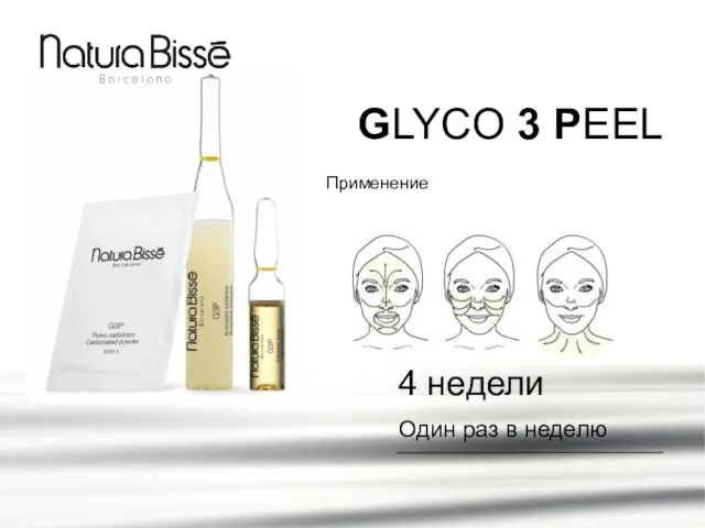 Применение 4 недели Один раз в неделю GLYCO 3 PEEL