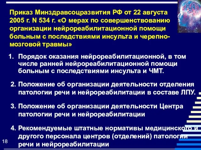 Приказ Минздравсоцразвития РФ от 22 августа 2005 г. N 534 г. «О