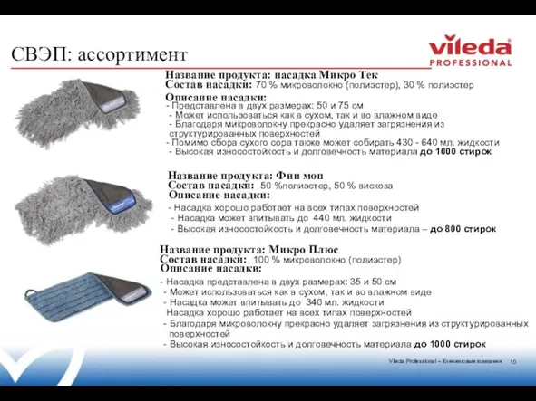 Описание насадки: Название продукта: насадка Микро Тек Состав насадки: 70 % микроволокно