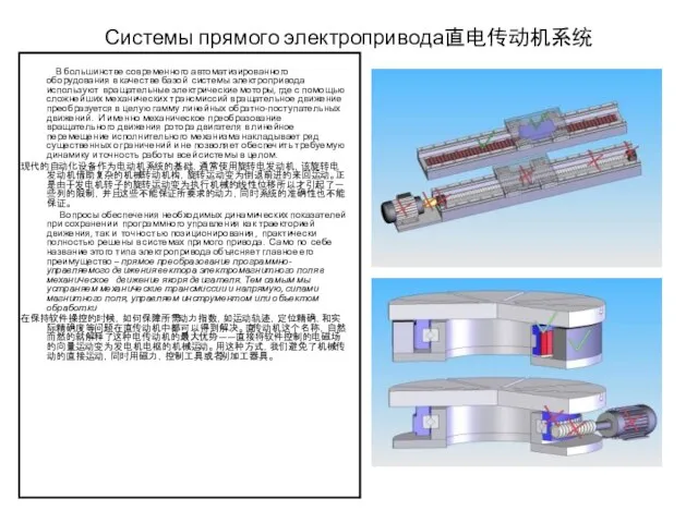 Системы прямого электропривода直电传动机系统 В большинстве современного автоматизированного оборудования в качестве базой системы