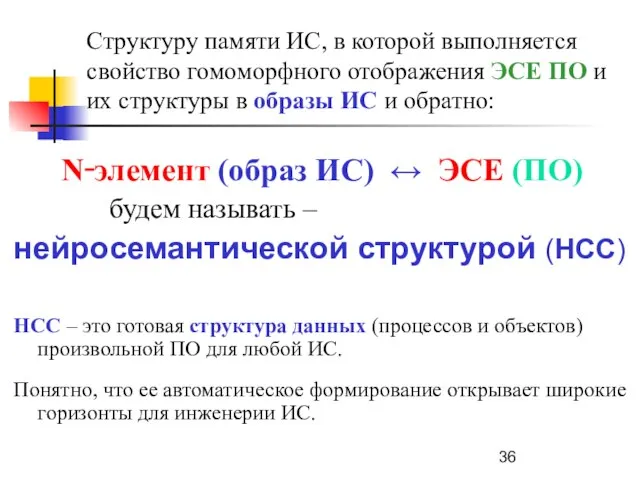 Структуру памяти ИС, в которой выполняется свойство гомоморфного отображения ЭСЕ ПО и