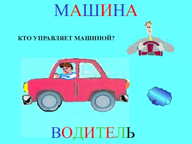 МАШИНА КТО УПРАВЛЯЕТ МАШИНОЙ? ВОДИТЕЛЬ