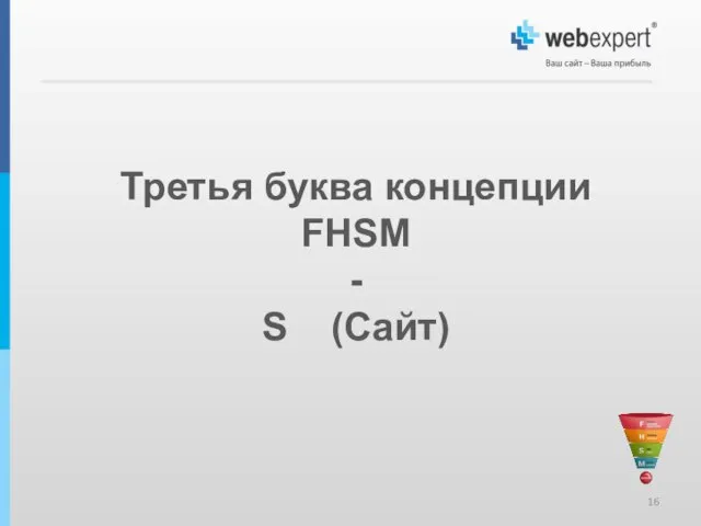 Третья буква концепции FHSM - S (Сайт)