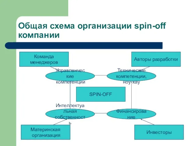 Общая схема организации spin-off компании