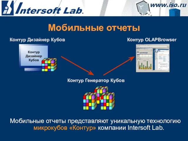 Мобильные отчеты Мобильные отчеты представляют уникальную технологию микрокубов «Контур» компании Intersoft Lab.