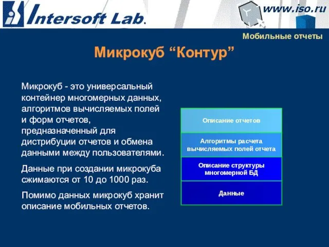 Микрокуб - это универсальный контейнер многомерных данных, алгоритмов вычисляемых полей и форм