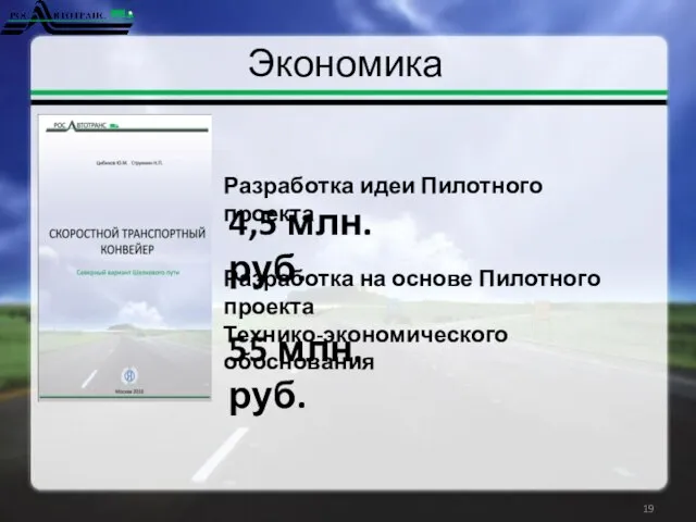 Экономика 4,5 млн. руб. Разработка идеи Пилотного проекта Разработка на основе Пилотного