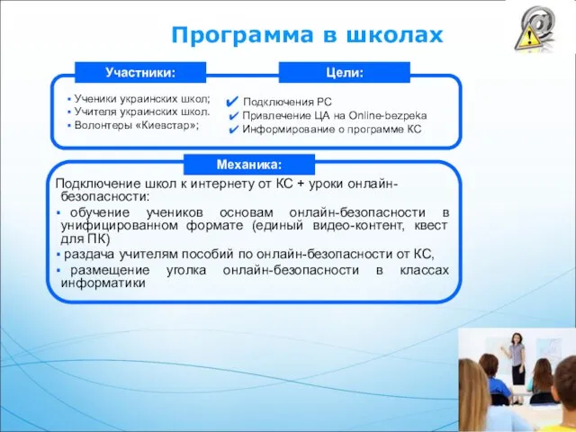 Программа в школах Подключение школ к интернету от КС + уроки онлайн-безопасности: