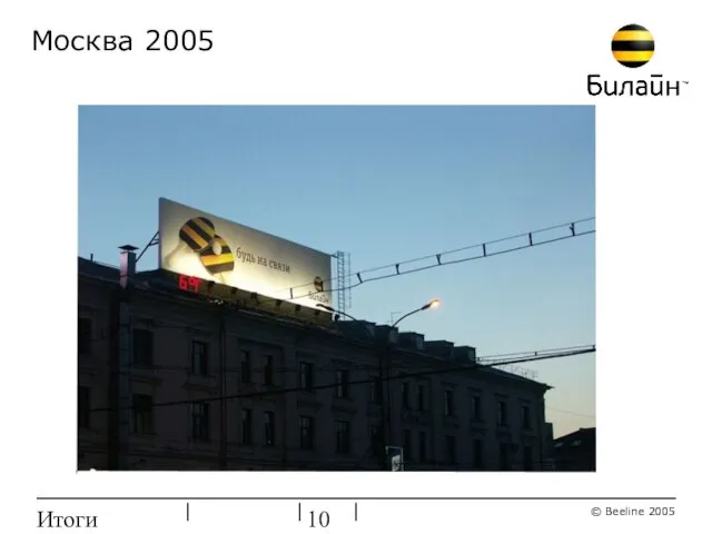 Итоги ребрендинга Москва 2005