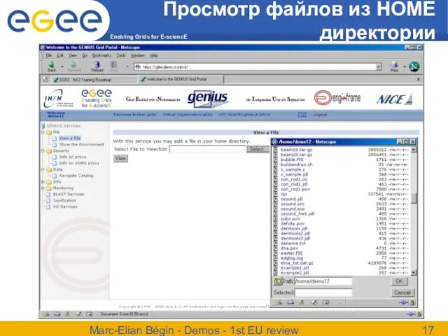 Marc-Elian Bégin - Demos - 1st EU review Просмотр файлов из HOME директории