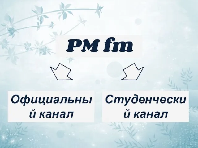 PM fm Официальный канал Студенческий канал