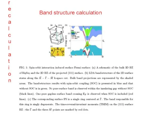 Band structure calculation Band structure calculation