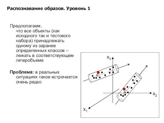 Распознавание образов. Уровень 1 Предполагаем, что все объекты (как исходного так и