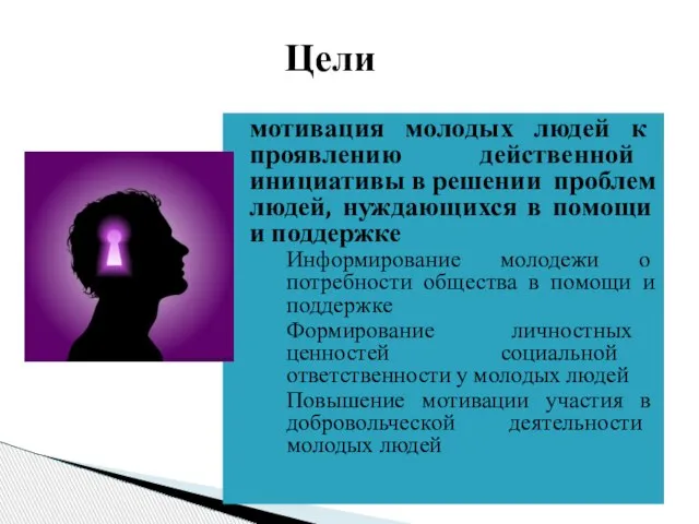 мотивация молодых людей к проявлению действенной инициативы в решении проблем людей, нуждающихся