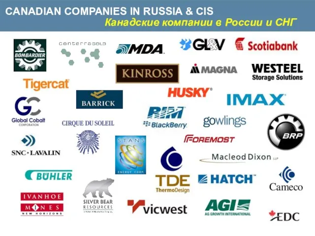 CANADIAN COMPANIES IN RUSSIA & CIS Канадские компании в России и СНГ