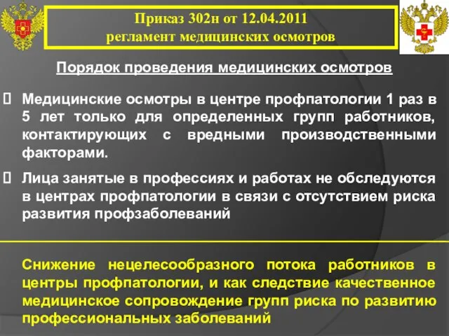 Медицинские осмотры в центре профпатологии 1 раз в 5 лет только для