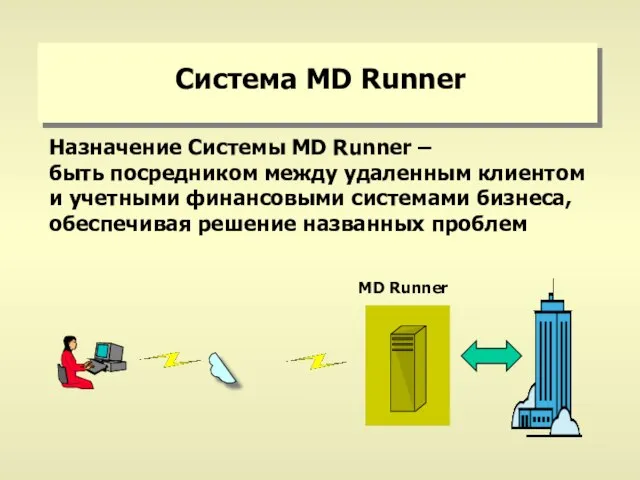 Система MD Runner Назначение Системы MD Runner – быть посредником между удаленным