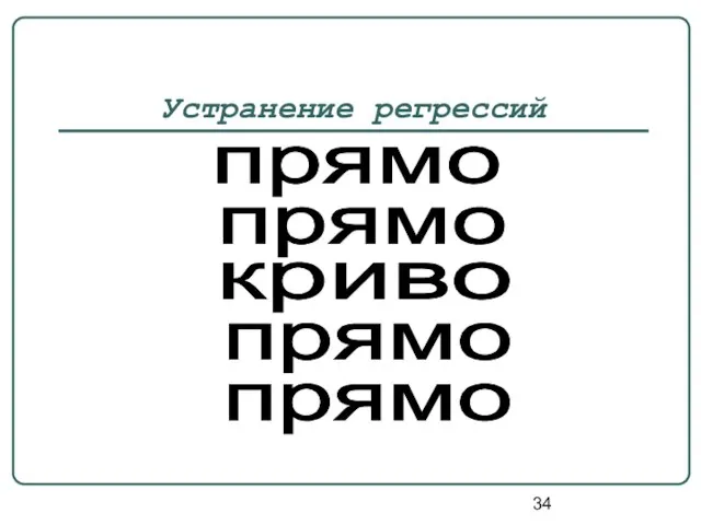 Устранение регрессий прямо прямо прямо криво прямо