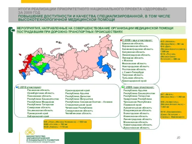 С 2009 года участвуют: Республика Адыгея Республика Башкортостан Республика Татарстан Удмуртская Республика