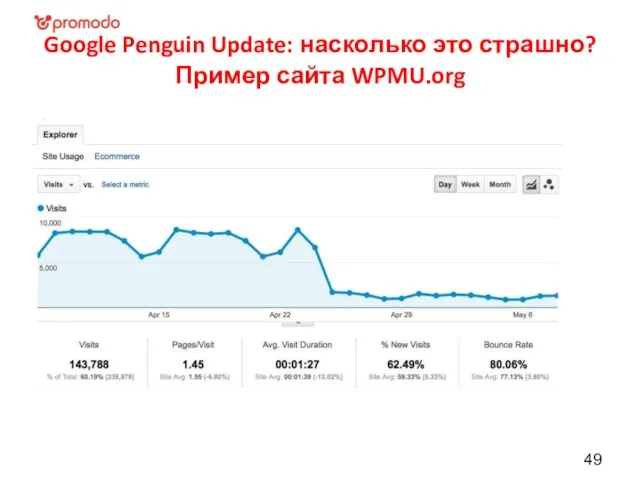 Google Penguin Update: насколько это страшно? Пример сайта WPMU.org