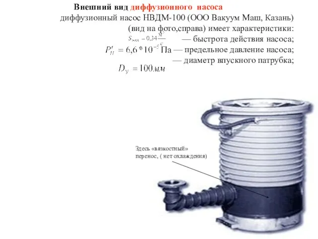 Внешний вид диффузионного насоса диффузионный насос НВДМ-100 (ООО Вакуум Маш, Казань) (вид