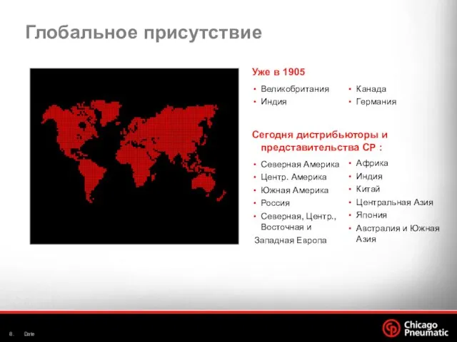 . Date Глобальное присутствие