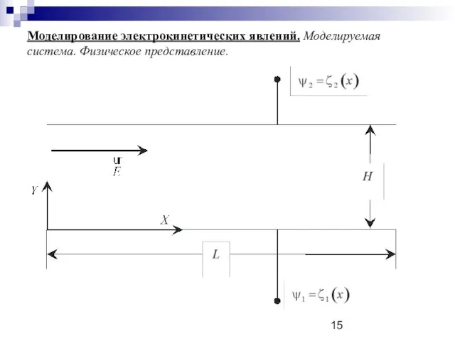 Моделирование электрокинетических явлений. Моделируемая система. Физическое представление.