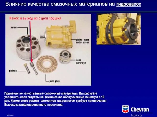 Применяя не качественные смазочные материалы, Вы рискуете увеличить свои затраты на Техническое