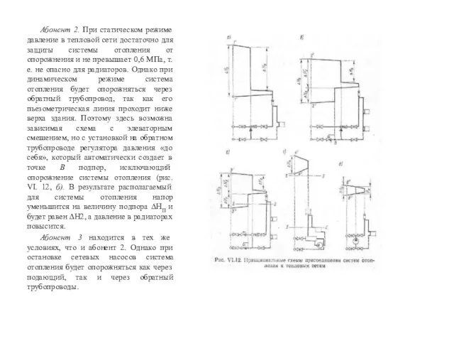 Абонент 2. При статическом режиме давление в тепловой сети достаточно для защиты