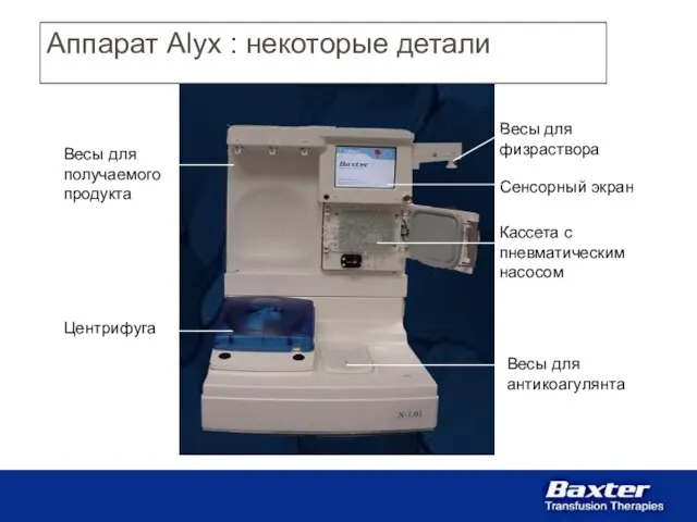 Аппарат Alyx : некоторые детали