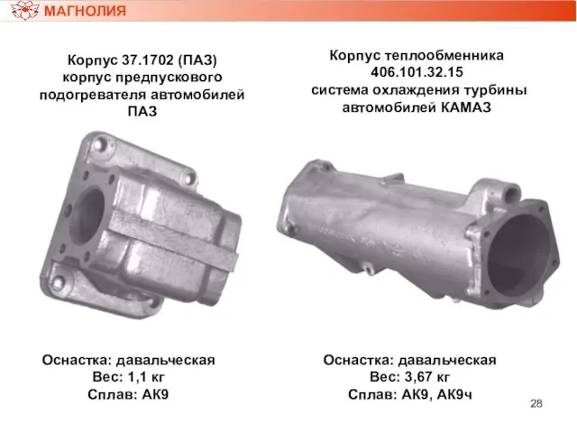 МАГНОЛИЯ Корпус 37.1702 (ПАЗ) корпус предпускового подогревателя автомобилей ПАЗ Оснастка: давальческая Вес: