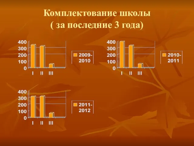 Комплектование школы ( за последние 3 года)