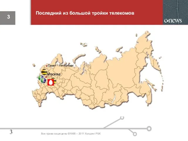 Последний из большой тройки телекомов Все права защищены ©1995 – 2011 Холдинг РБК