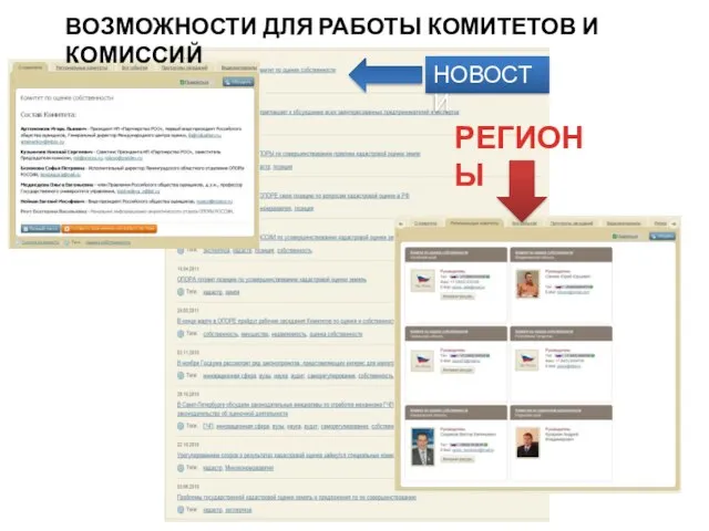 РЕГИОНЫ НОВОСТИ ВОЗМОЖНОСТИ ДЛЯ РАБОТЫ КОМИТЕТОВ И КОМИССИЙ