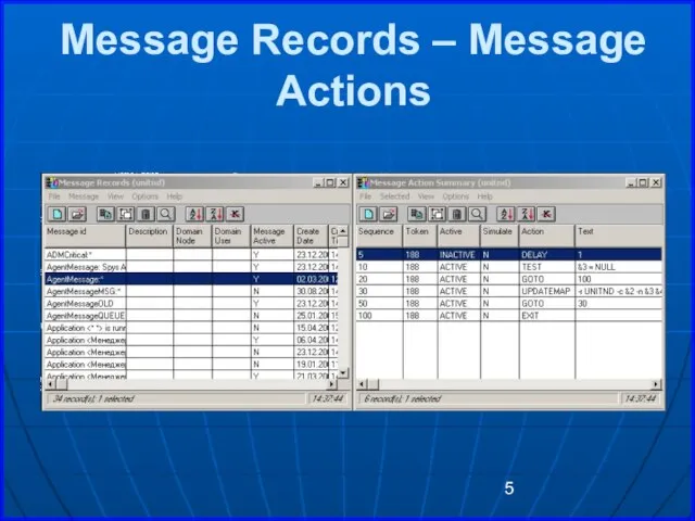 Message Records – Message Actions EventConsole EventConsole