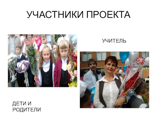 УЧАСТНИКИ ПРОЕКТА ДЕТИ И РОДИТЕЛИ УЧИТЕЛЬ