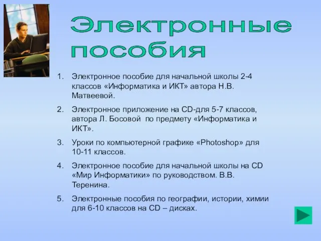 Электронные пособия Электронное пособие для начальной школы 2-4 классов «Информатика и ИКТ»