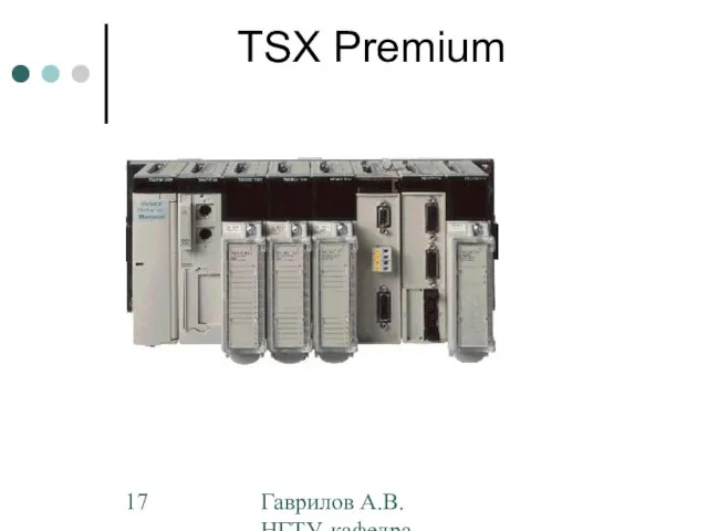 Гаврилов А.В. НГТУ, кафедра АППМ TSX Premium