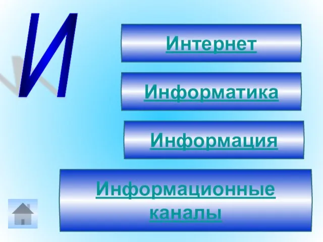 И Информация Информационные каналы Информатика Интернет