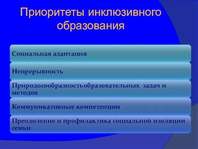 Приоритеты инклюзивного образования