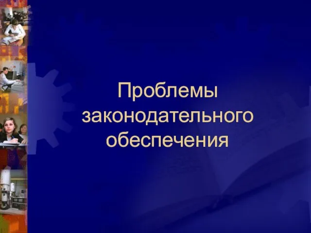 Проблемы законодательного обеспечения