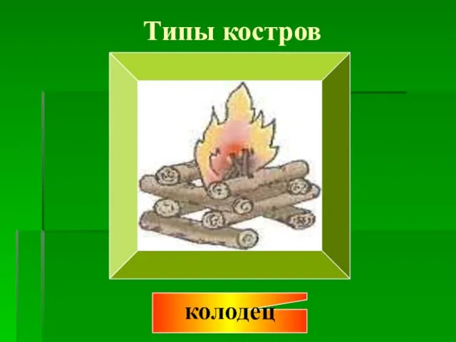 Типы костров колодец